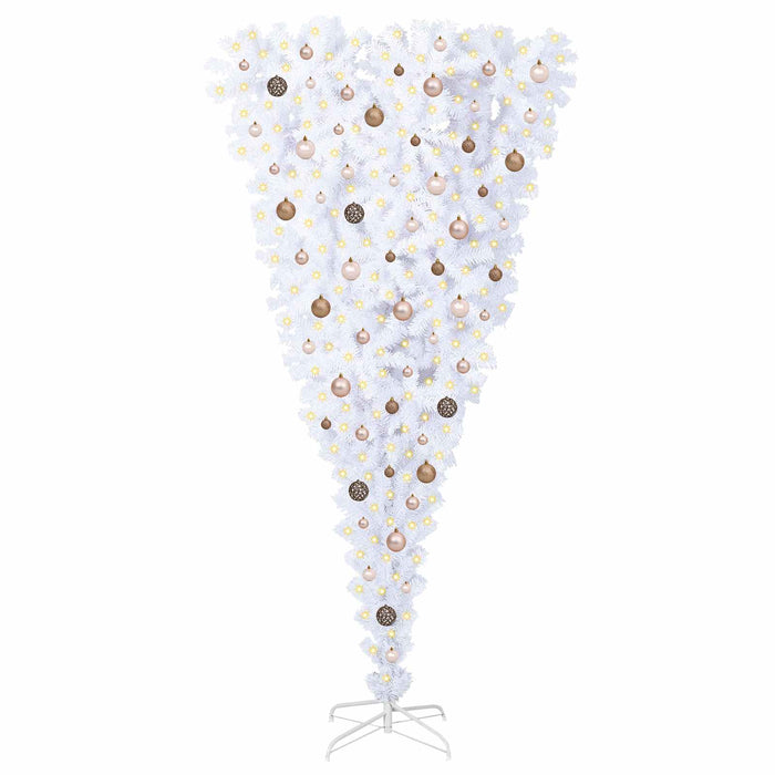 Albero di Natale artificiale Bianco 210 cm PVC e Acciaio 3426725