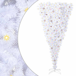 Albero di Natale Artificiale-Albero Natalizio Bianco 210 cm PVC e Acciaio 344784