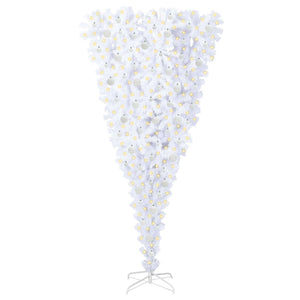 Albero di Natale Artificiale-Albero Natalizio Bianco 210 cm PVC e Acciaio 666595