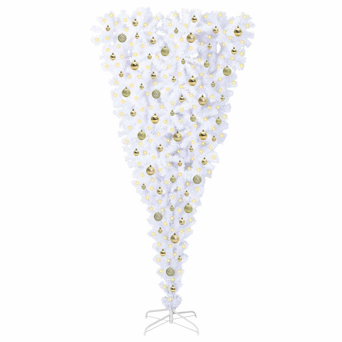 Albero di Natale artificiale Bianco 210 cm PVC e Acciaio 3426731