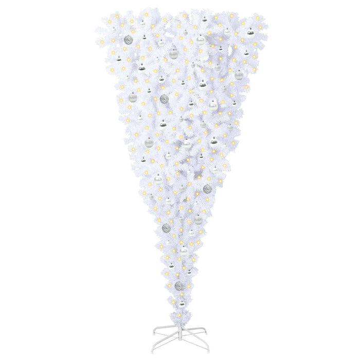 Albero di Natale artificiale Bianco 210 cm PVC e Acciaio 3426732