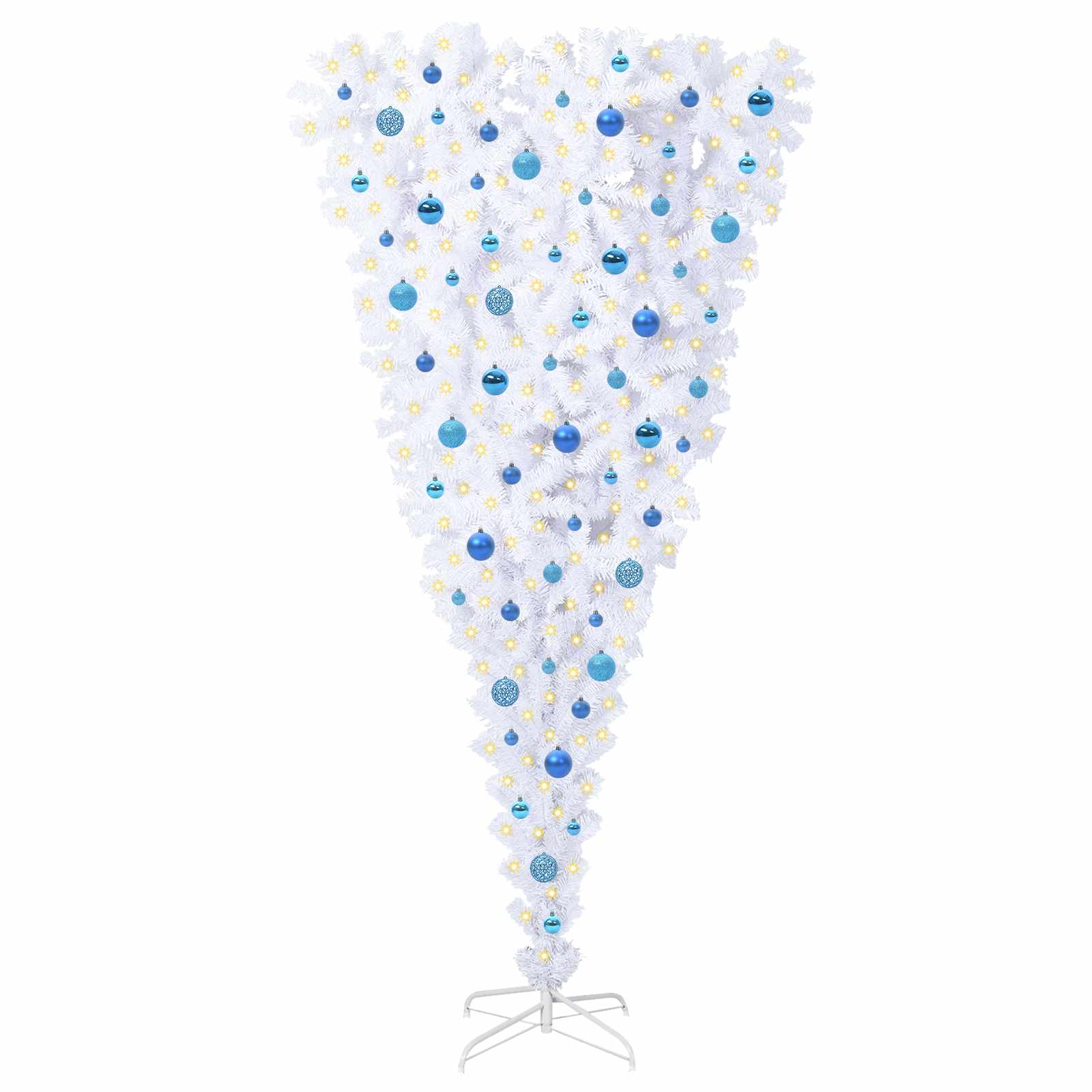 Albero di Natale artificiale Bianco 210 cm PVC e Acciaio 3426734