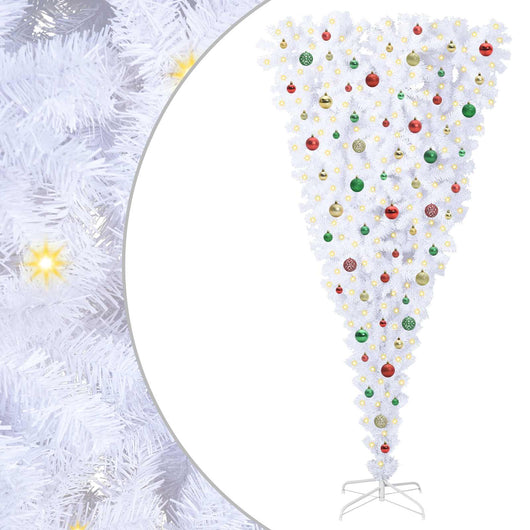 Albero di Natale artificiale Bianco 210 cm PVC e Acciaio 3426735
