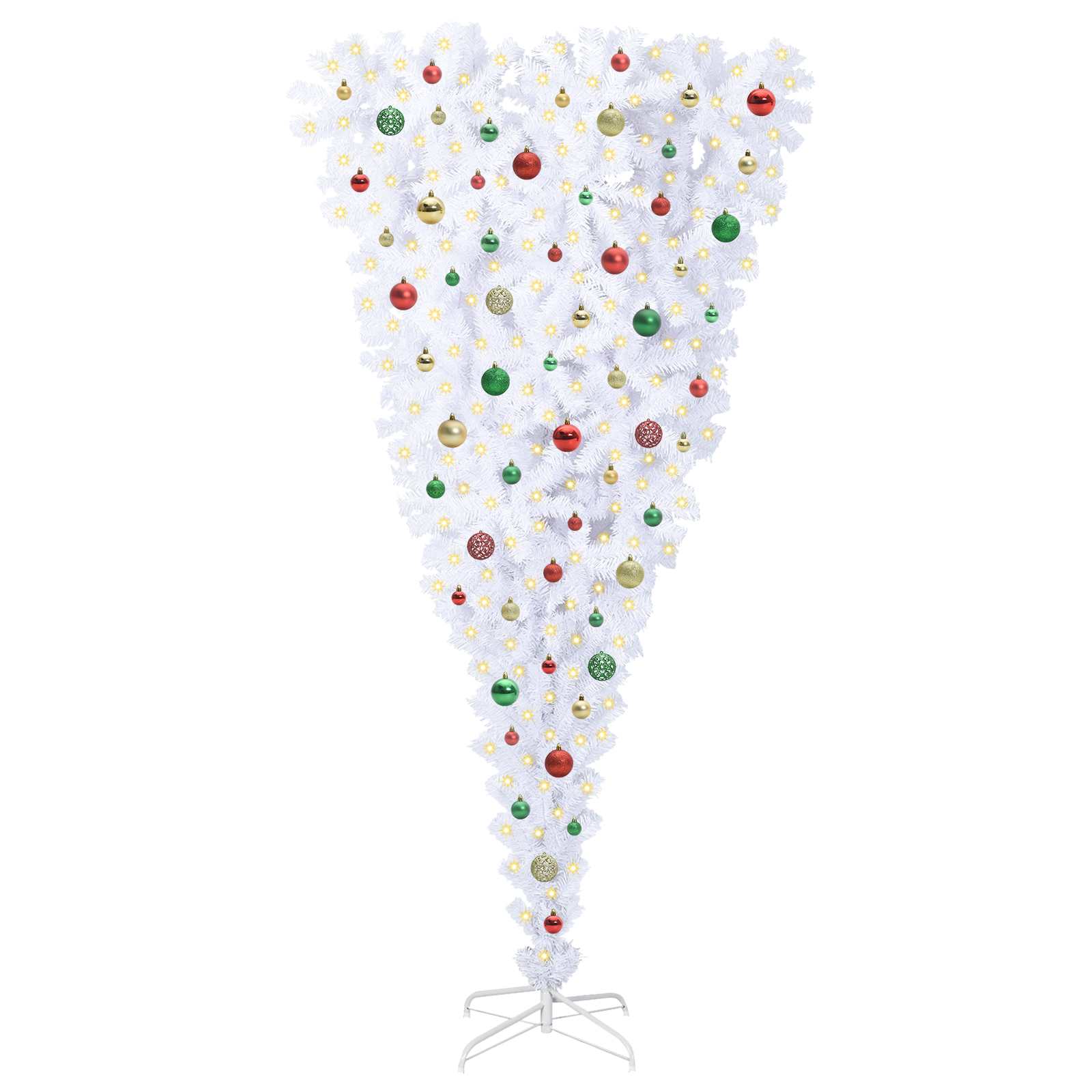 Albero di Natale artificiale Bianco 210 cm PVC e Acciaio 3426735