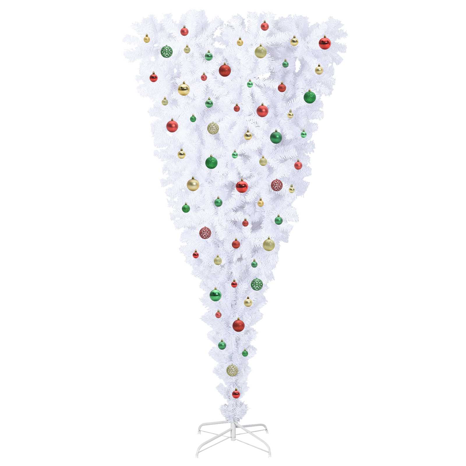 Albero di Natale artificiale Bianco 210 cm PVC e Acciaio 3426735