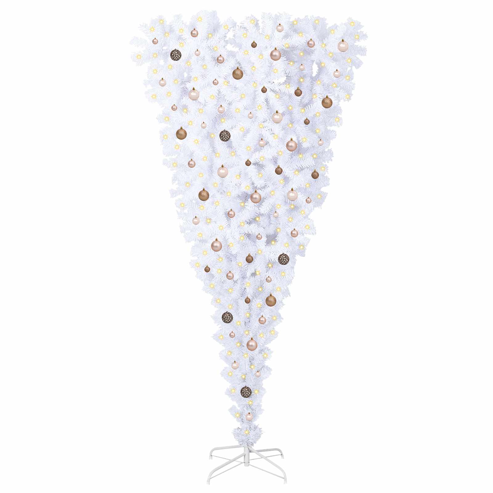 Albero di Natale artificiale Bianco 240 cm PVC e Acciaio 3426738