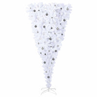 Albero di Natale artificiale Bianco 240 cm PVC e Acciaio 3426739
