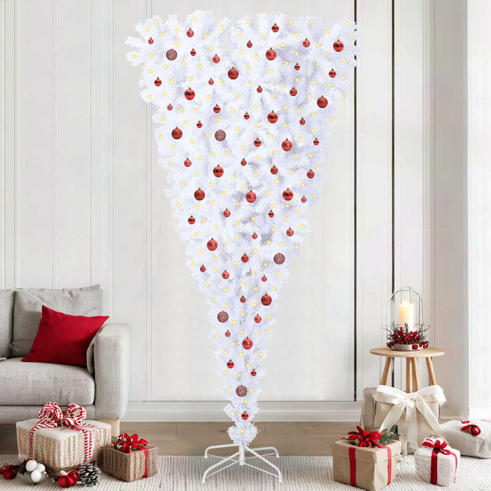 Albero di Natale artificiale Bianco 240 cm PVC e Acciaio 3426740