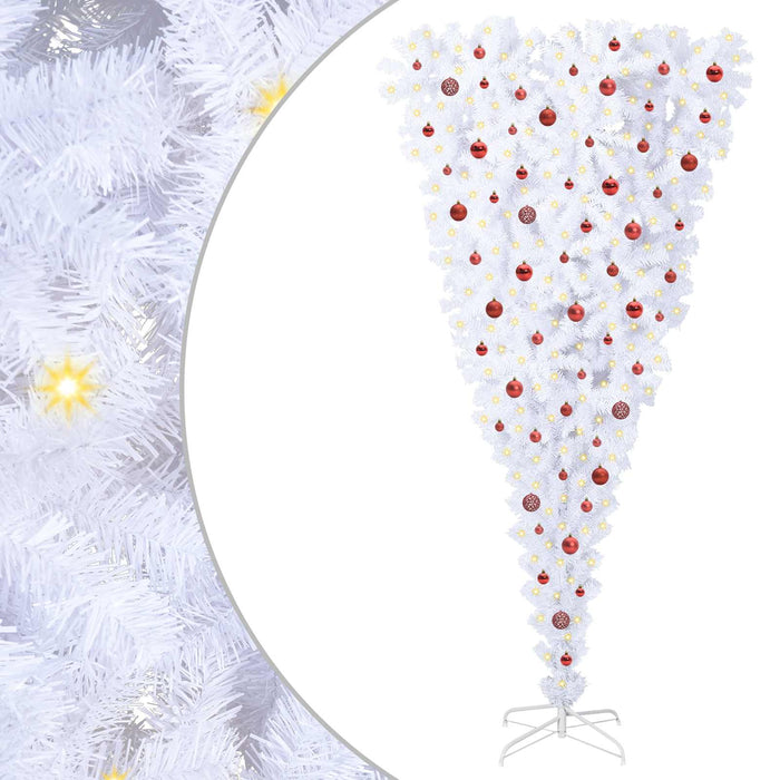 Albero di Natale artificiale Bianco 240 cm PVC e Acciaio 3426740