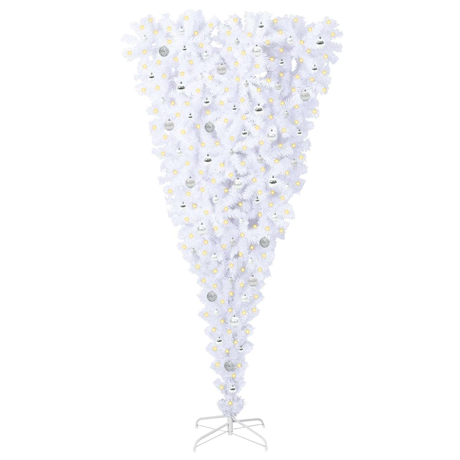 Albero di Natale artificiale Bianco 240 cm PVC e Acciaio 3426745