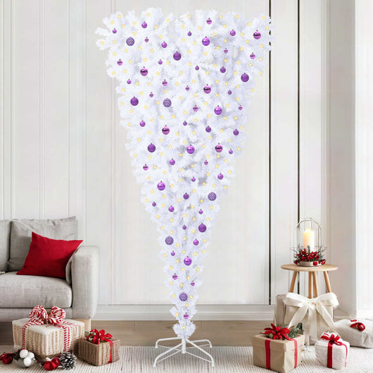 Albero di Natale artificiale Bianco 240 cm PVC e Acciaio 3426746