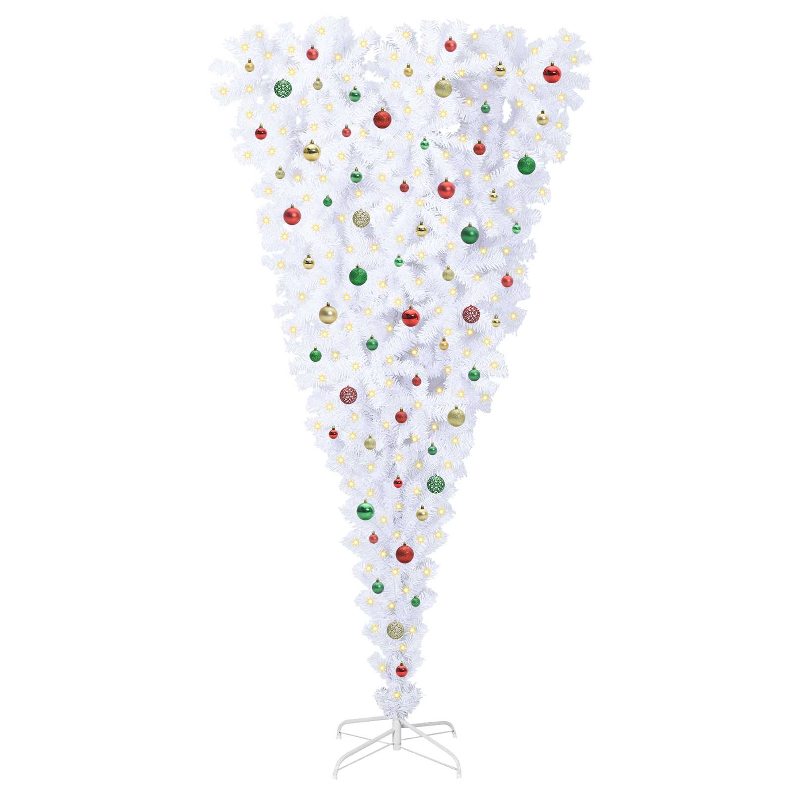 Albero di Natale artificiale Bianco 240 cm PVC e Acciaio 3426748