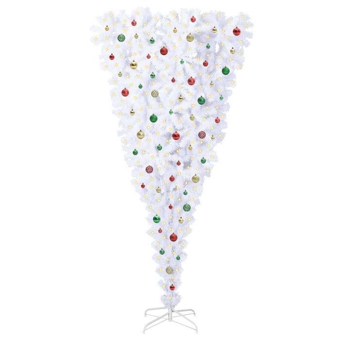 Albero di Natale artificiale Bianco 240 cm PVC e Acciaio 3426748