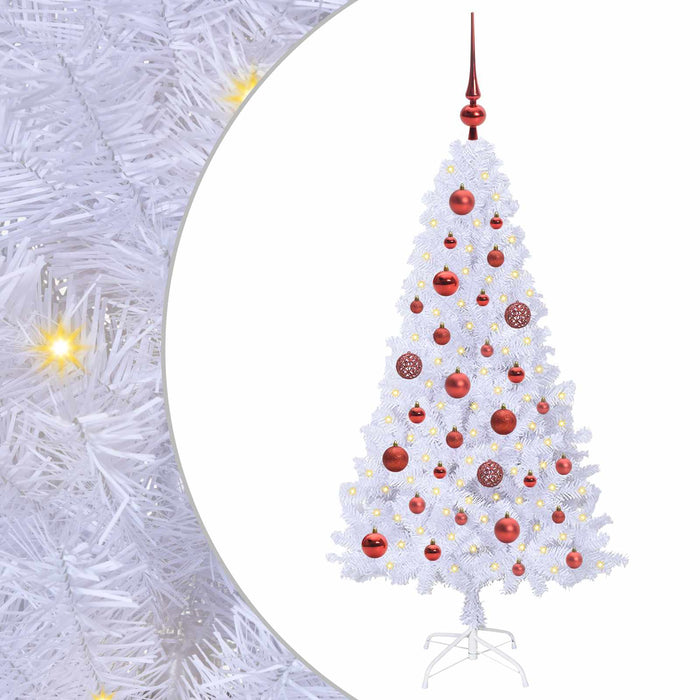Albero di Natale artificiale Bianco 120 cm PVC e Acciaio 3426749