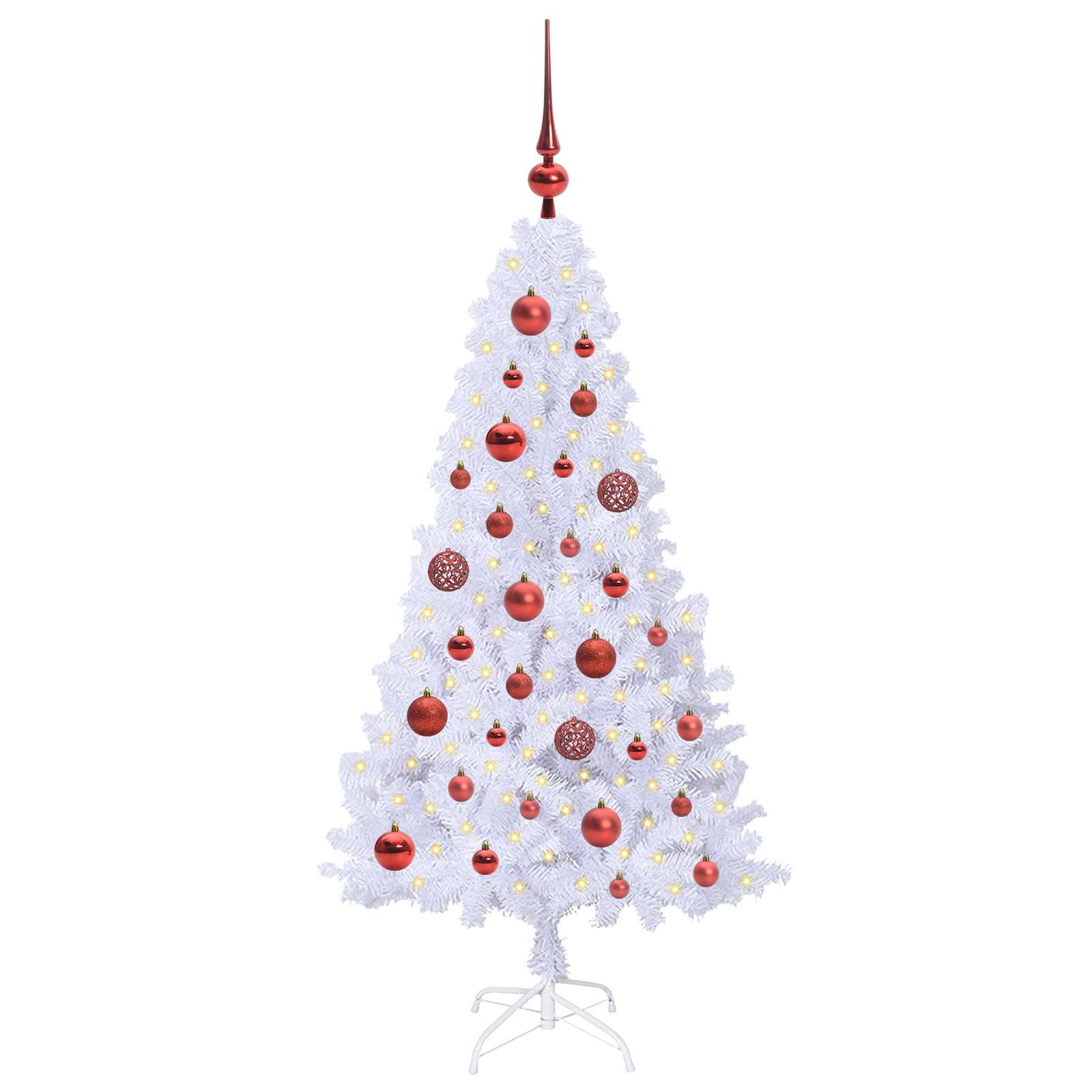 Albero di Natale artificiale Bianco 120 cm PVC e Acciaio 3426749
