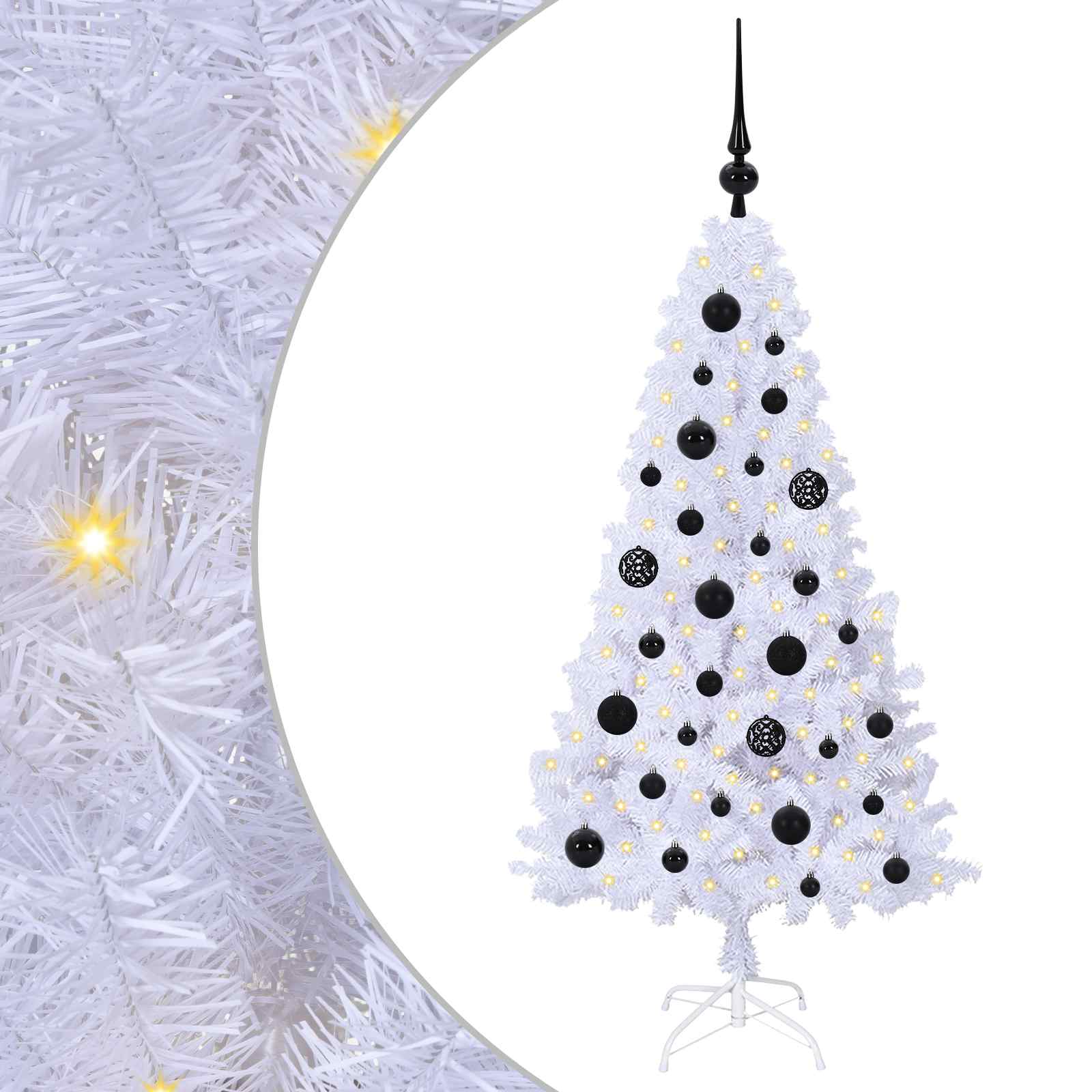 Albero di Natale artificiale Bianco 120 cm PVC e Acciaio 3426750