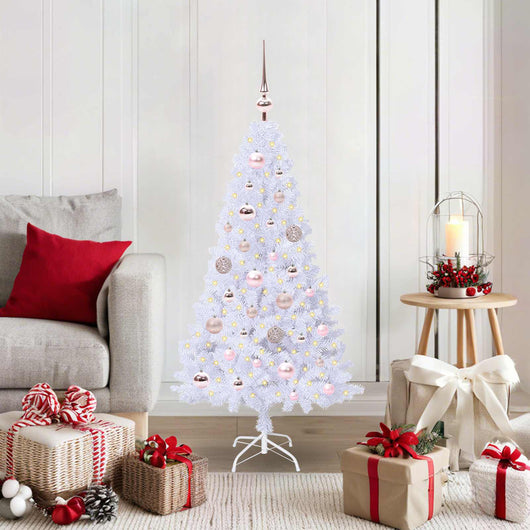 Albero di Natale artificiale Bianco 120 cm PVC e Acciaio 3426751