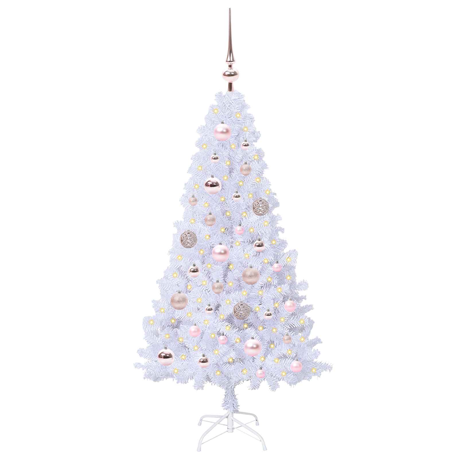 Albero di Natale artificiale Bianco 120 cm PVC e Acciaio 3426751