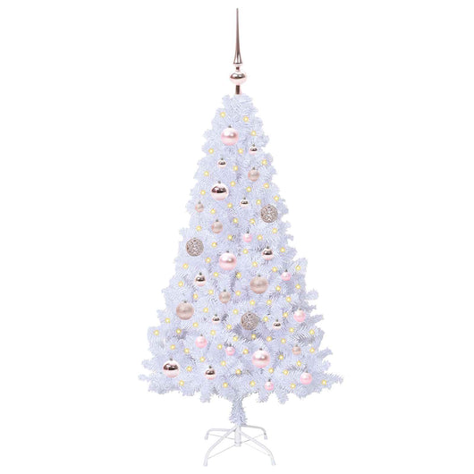 Albero di Natale Artificiale-Albero Natalizio Bianco 120 cm PVC e Acciaio 965720
