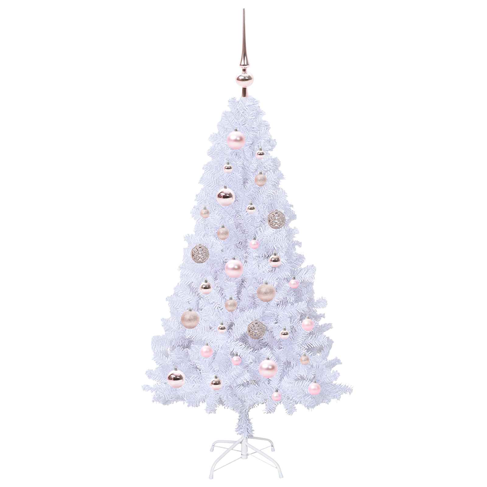 Albero di Natale artificiale Bianco 120 cm PVC e Acciaio 3426751