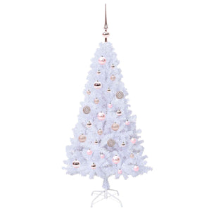 Albero di Natale artificiale Bianco 120 cm PVC e Acciaio 3426751