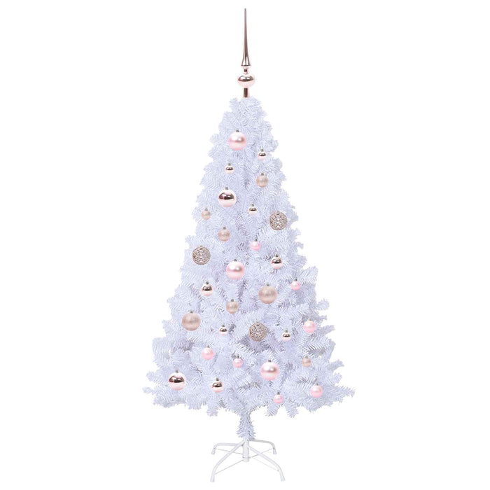 Albero di Natale artificiale Bianco 120 cm PVC e Acciaio 3426751