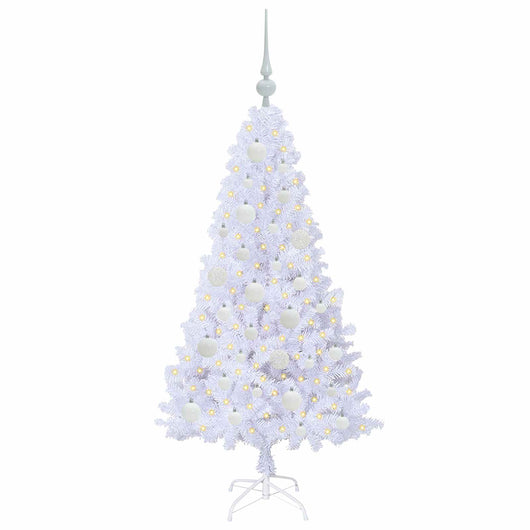 Albero di Natale Artificiale-Albero Natalizio Bianco 120 cm PVC e Acciaio 407119