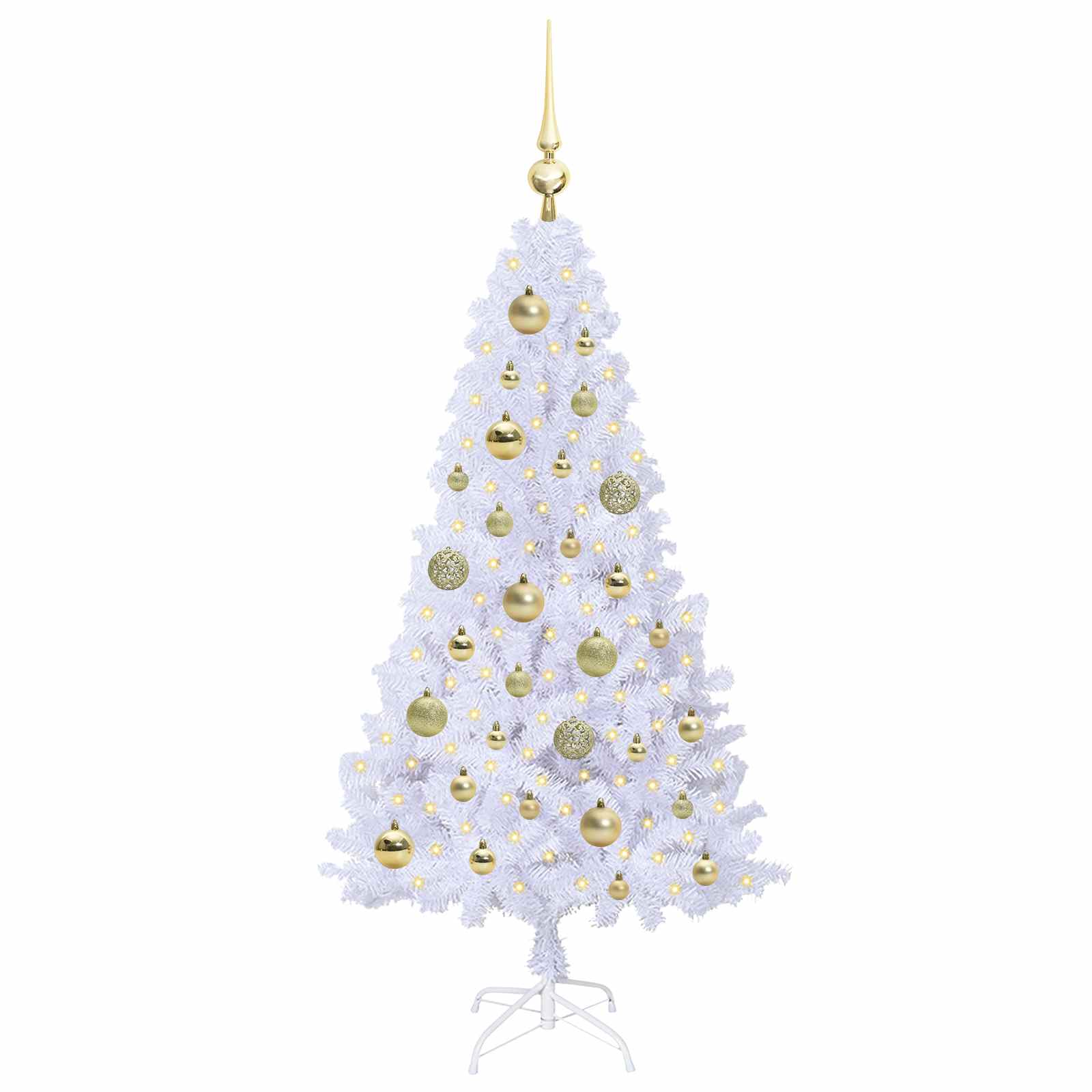 Albero di Natale artificiale Bianco 120 cm PVC e Acciaio 3426753