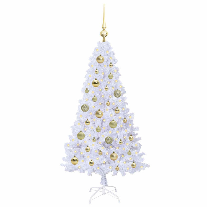 Albero di Natale artificiale Bianco 120 cm PVC e Acciaio 3426753