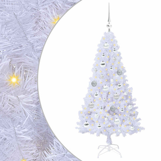 Albero di Natale artificiale Bianco 120 cm PVC e Acciaio 3426754