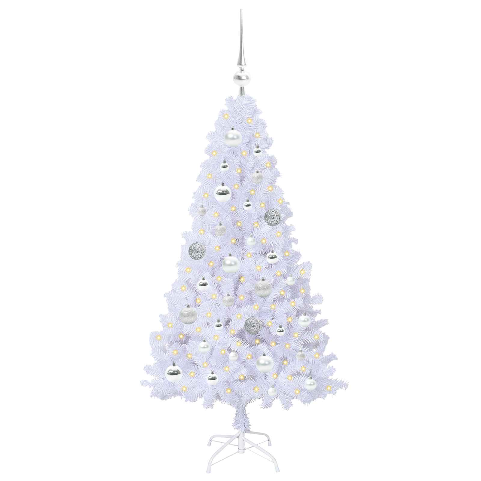 Albero di Natale artificiale Bianco 120 cm PVC e Acciaio 3426754