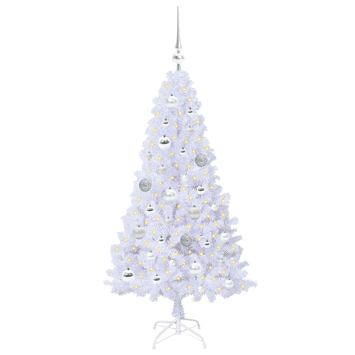 Albero di Natale artificiale Bianco 120 cm PVC e Acciaio 3426754