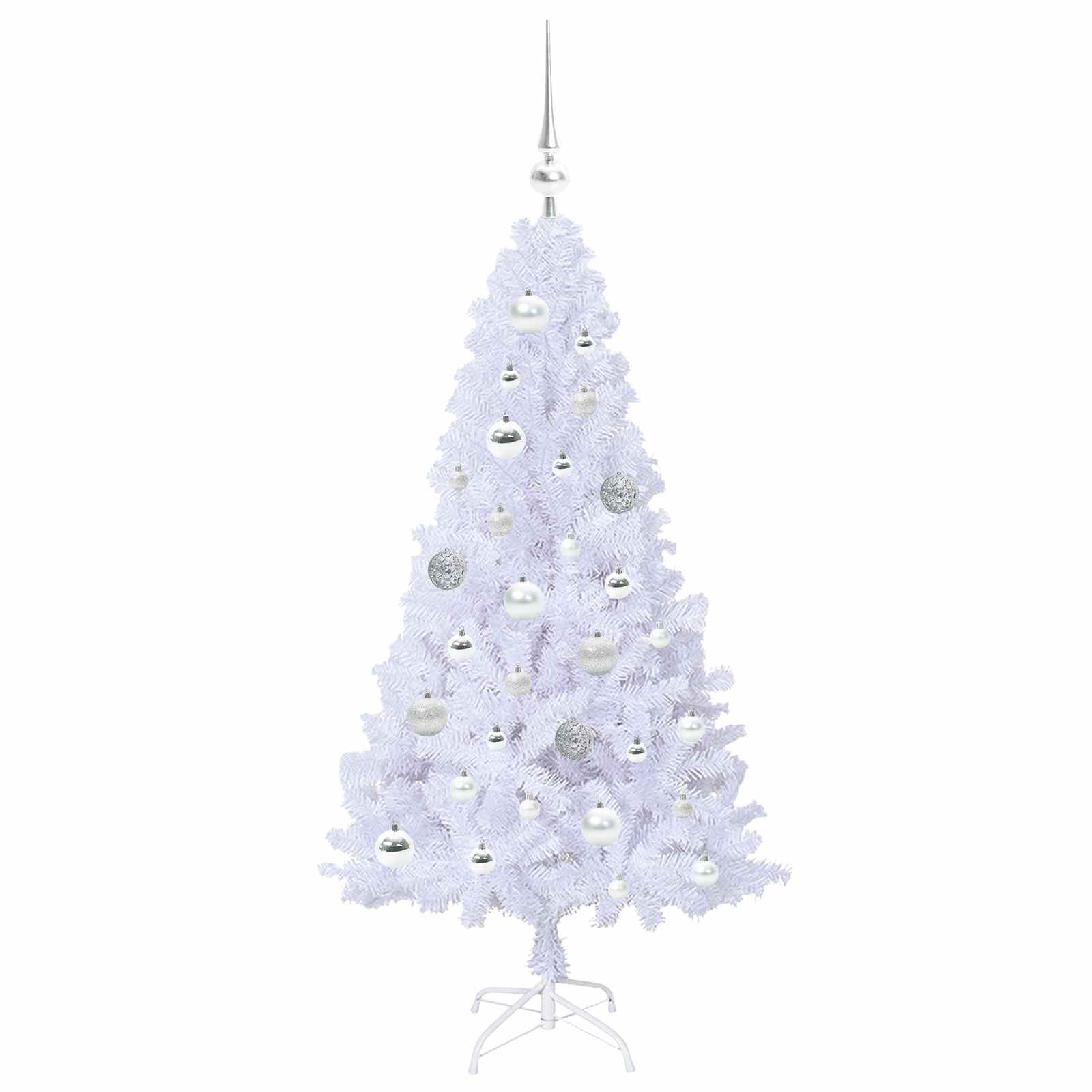 Albero di Natale artificiale Bianco 120 cm PVC e Acciaio 3426754