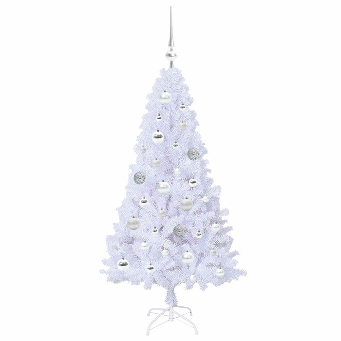 Albero di Natale artificiale Bianco 120 cm PVC e Acciaio 3426754