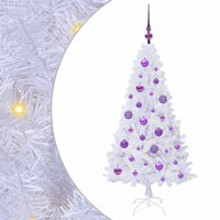 Albero di Natale Artificiale-Albero Natalizio Bianco 120 cm PVC e Acciaio 193482