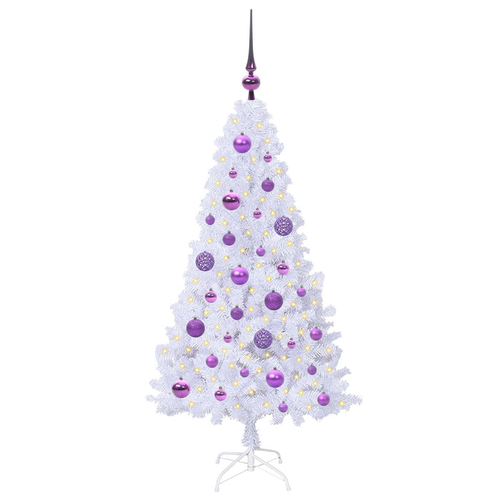 Albero di Natale artificiale Bianco 120 cm PVC e Acciaio 3426755