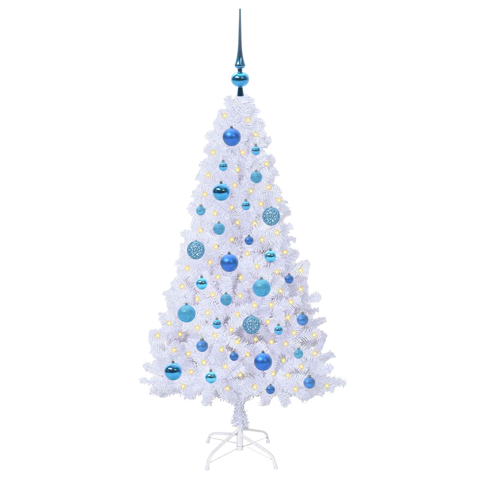 Albero di Natale artificiale Bianco 120 cm PVC e Acciaio 3426756