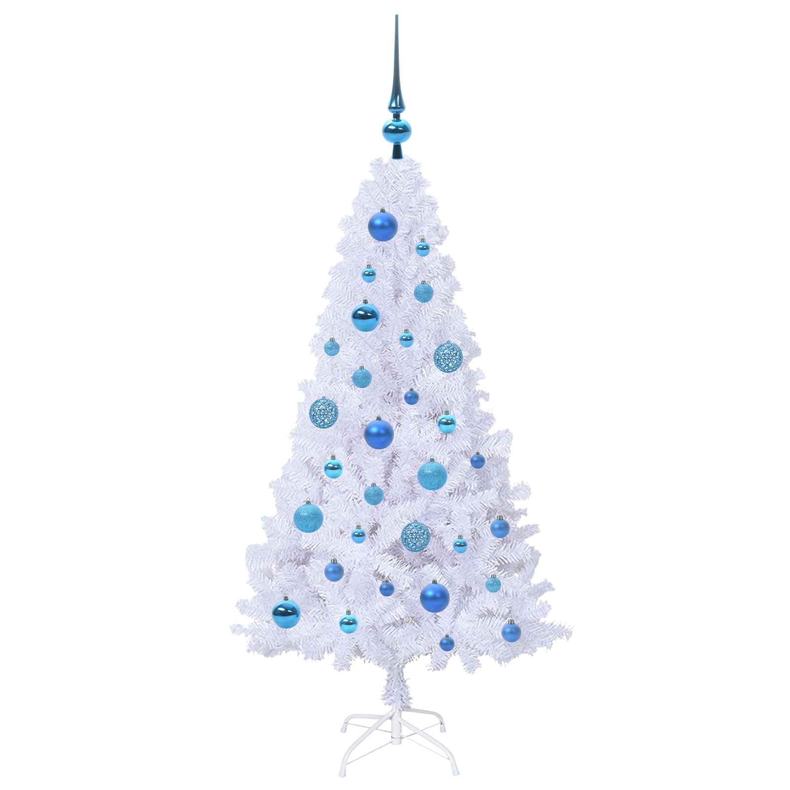 Albero di Natale artificiale Bianco 120 cm PVC e Acciaio 3426756