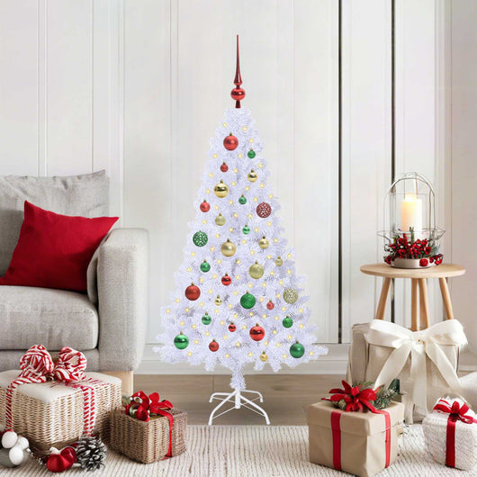 Albero di Natale artificiale Bianco 120 cm PVC e Acciaio 3426757