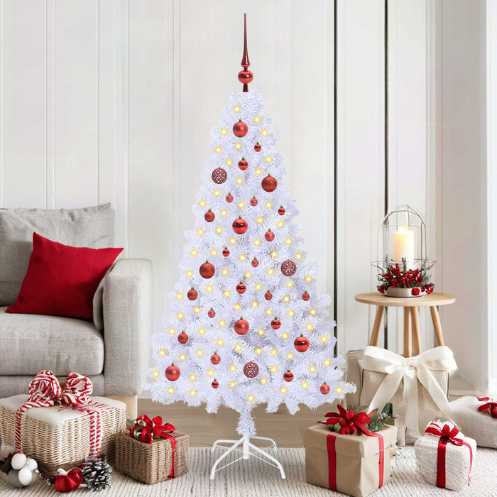 Albero di Natale artificiale Bianco 150 cm PVC e Acciaio 3426758