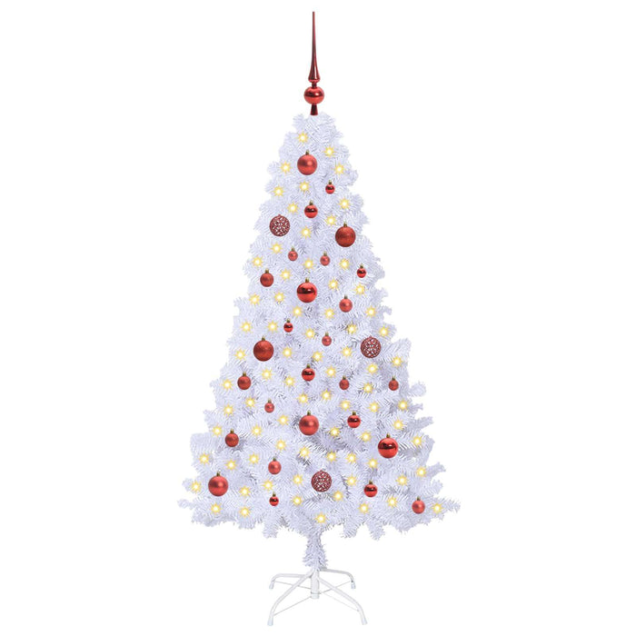 Albero di Natale artificiale Bianco 150 cm PVC e Acciaio 3426758