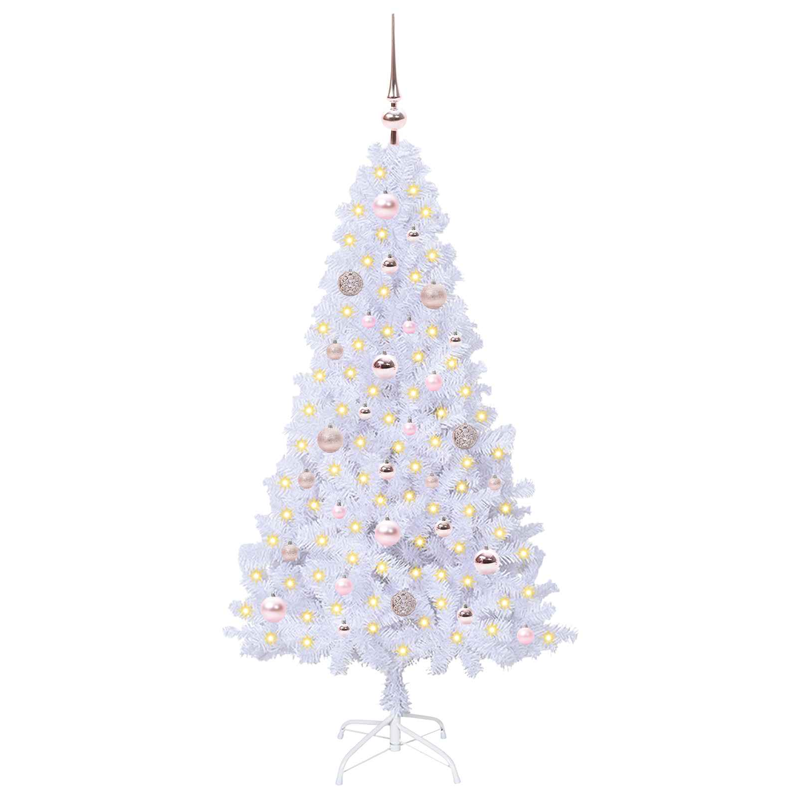 Albero di Natale artificiale Bianco 150 cm PVC e Acciaio 3426760