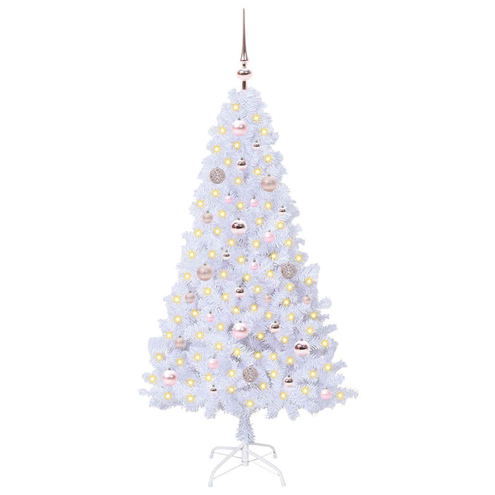 Albero di Natale artificiale Bianco 150 cm PVC e Acciaio 3426760