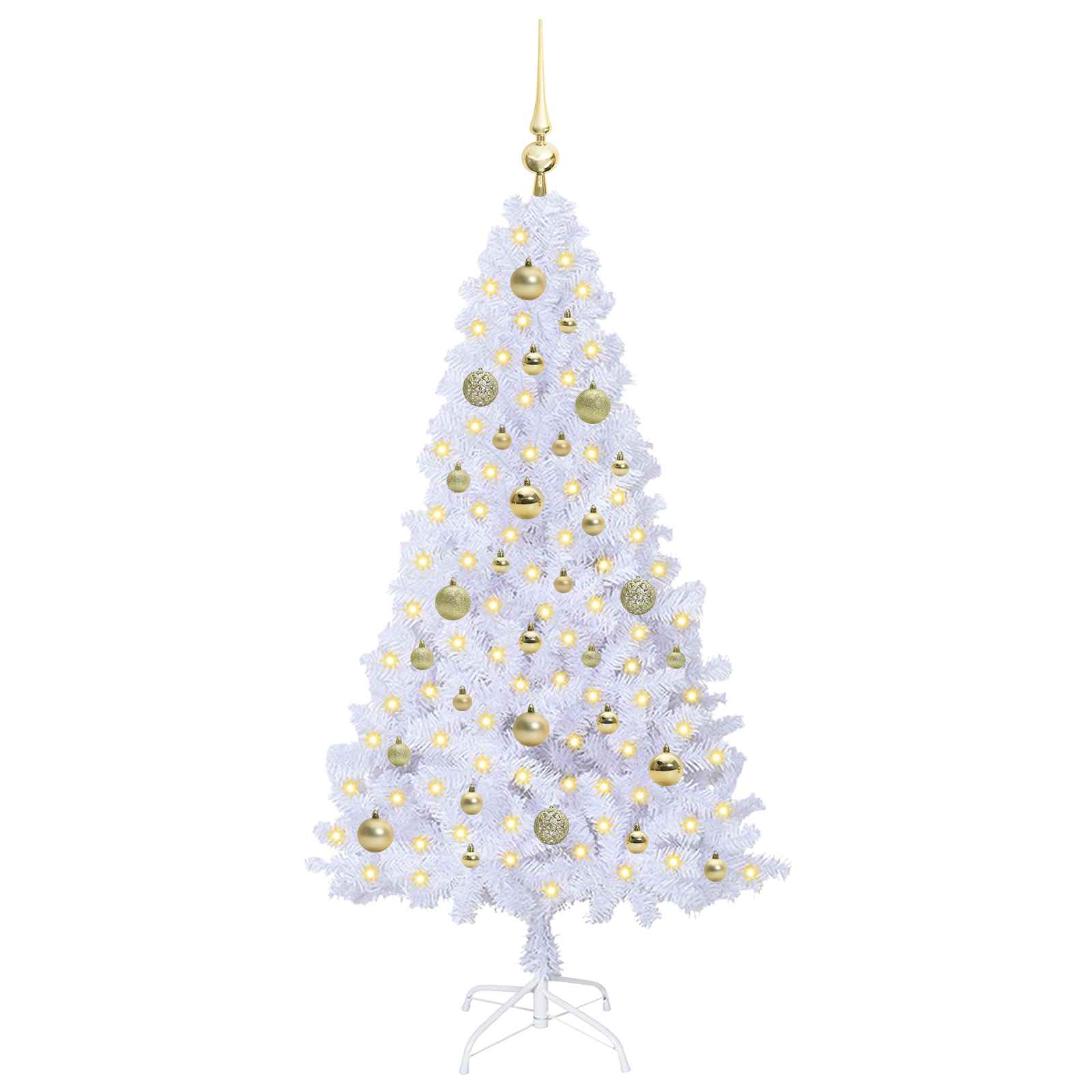 Albero di Natale artificiale Bianco 150 cm PVC e Acciaio 3426762