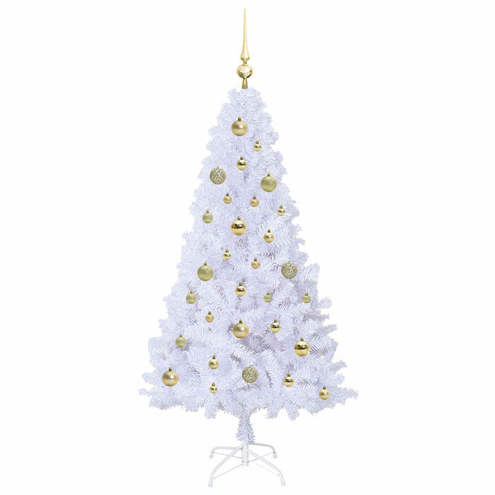 Albero di Natale artificiale Bianco 150 cm PVC e Acciaio 3426762