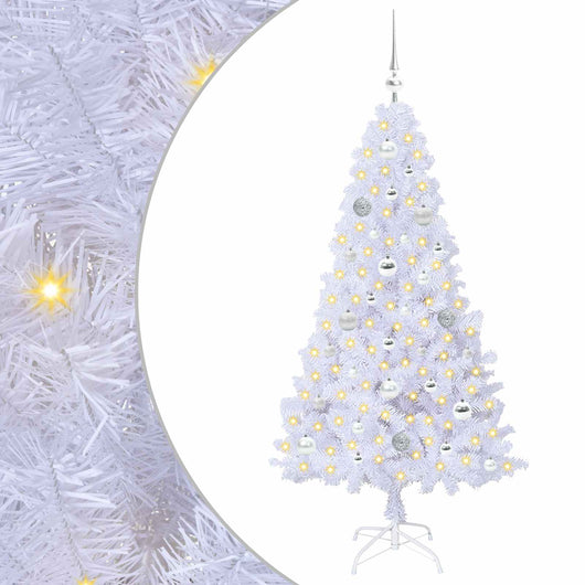 Albero di Natale artificiale Bianco 150 cm PVC e Acciaio 3426763