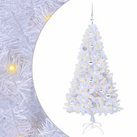 Albero di Natale Artificiale-Albero Natalizio Bianco 150 cm PVC e Acciaio 890762
