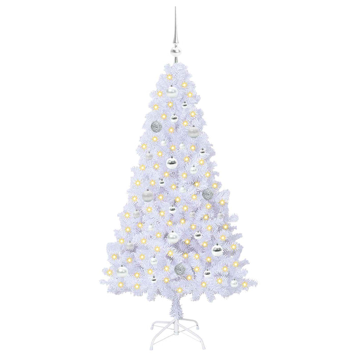 Albero di Natale artificiale Bianco 150 cm PVC e Acciaio 3426763
