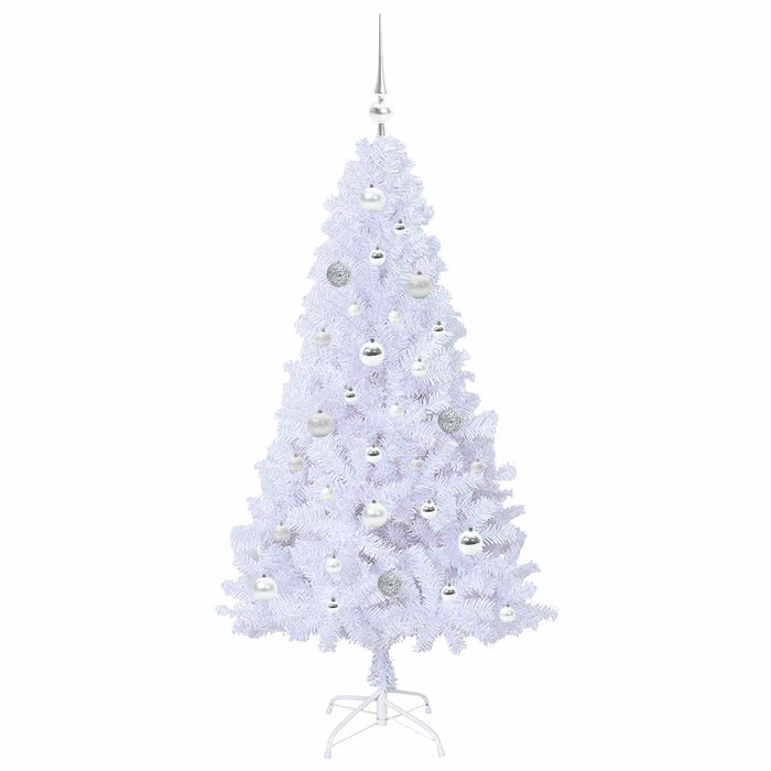 Albero di Natale artificiale Bianco 150 cm PVC e Acciaio 3426763