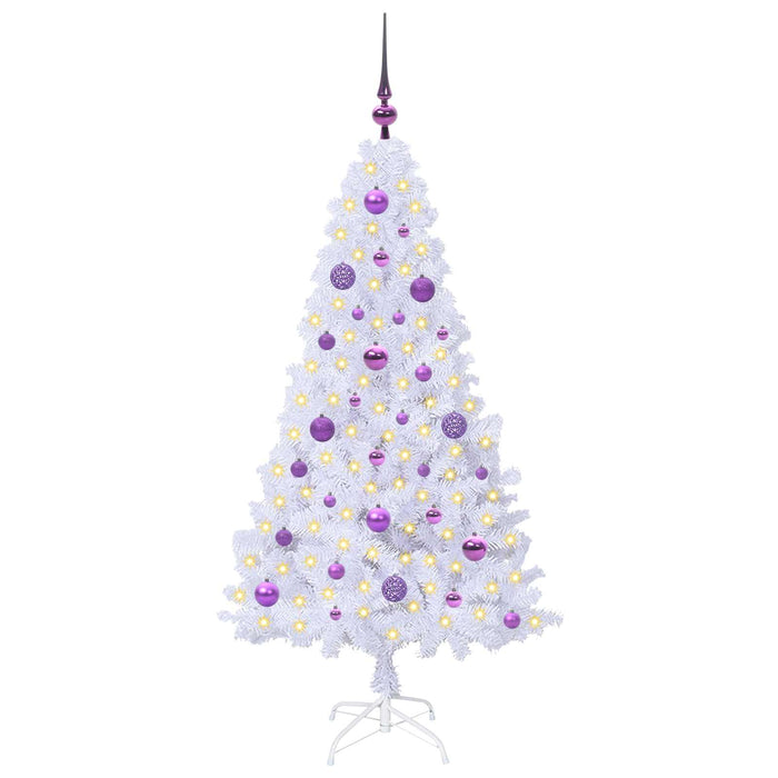 Albero di Natale artificiale Bianco 150 cm PVC e Acciaio 3426764